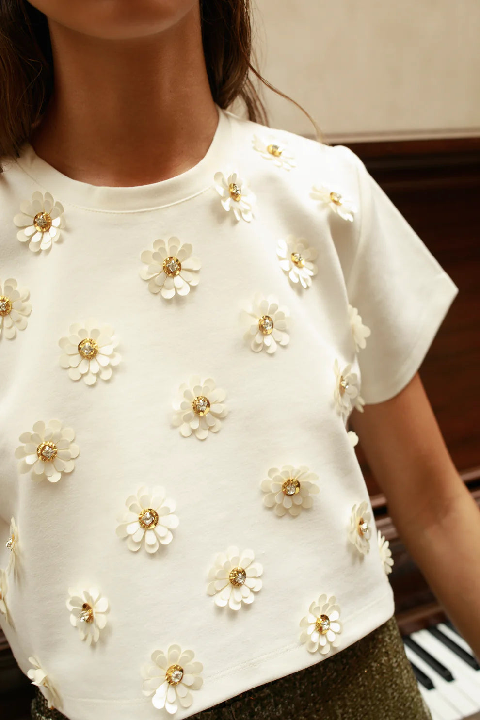Vintage Floral Cropped Top