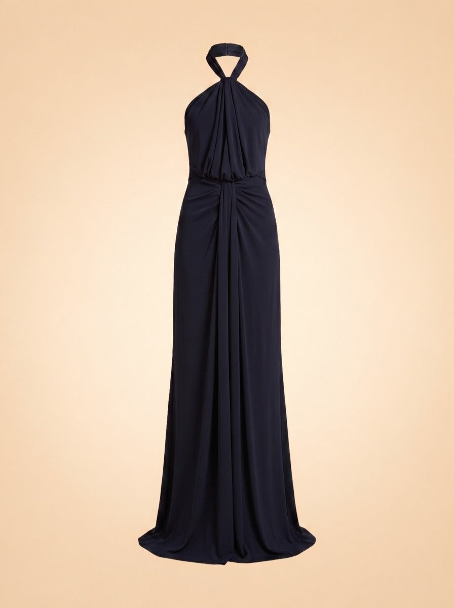 Kaily Jersey Halter Gown by Cinq à Sept in As Shown