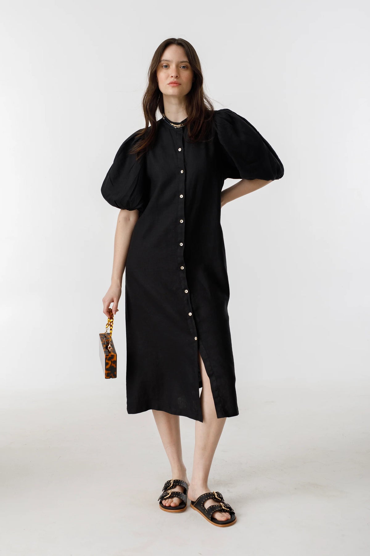 Bubble Linen Dress