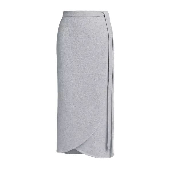 Gray Envelope Knit Skirt