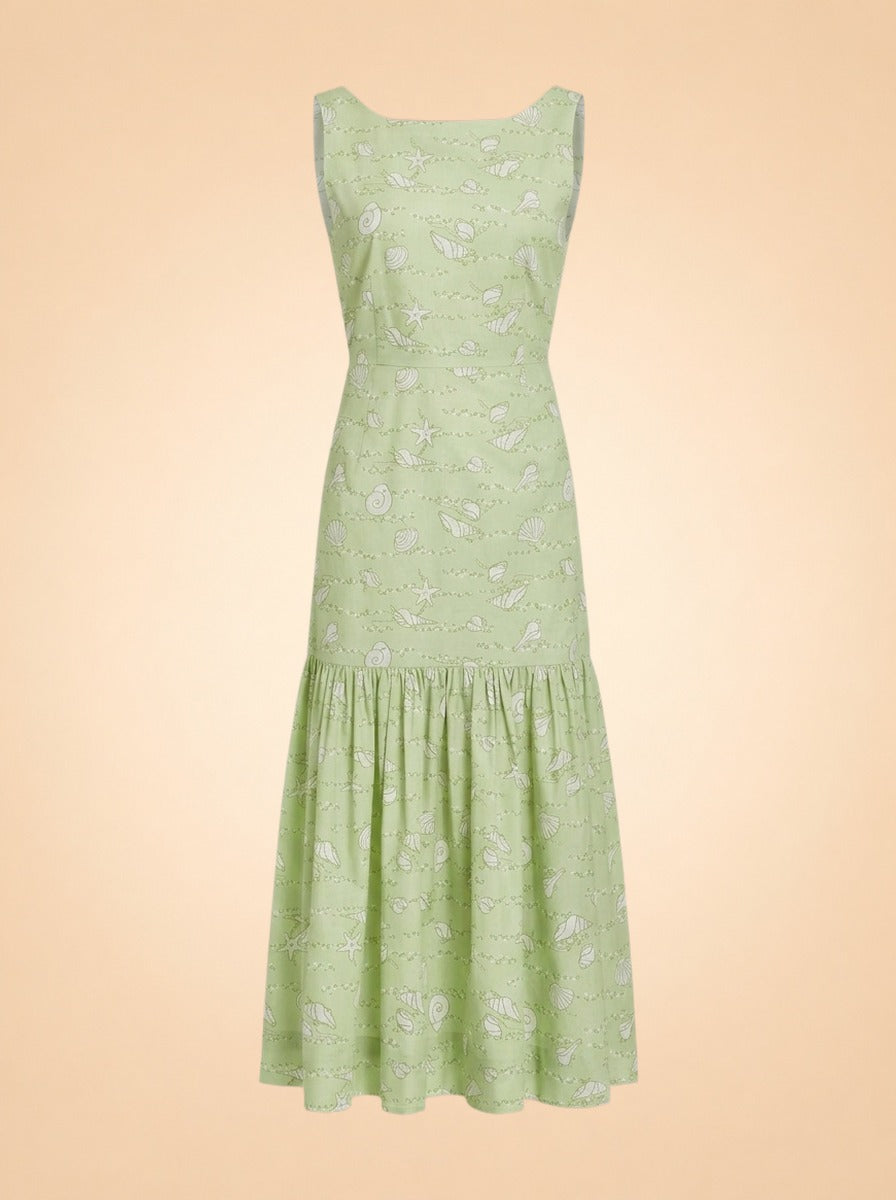 Lime Shell Dress by Coco Shop in Lime Green