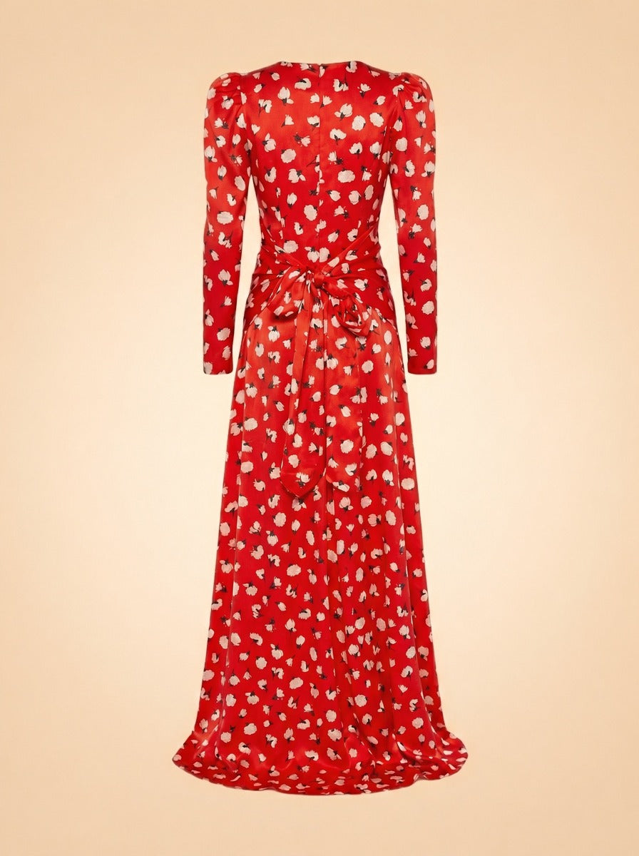 Rebecca de Ravenel Floral Silk Midi Dress — The Curated Collection at The Maison Marie