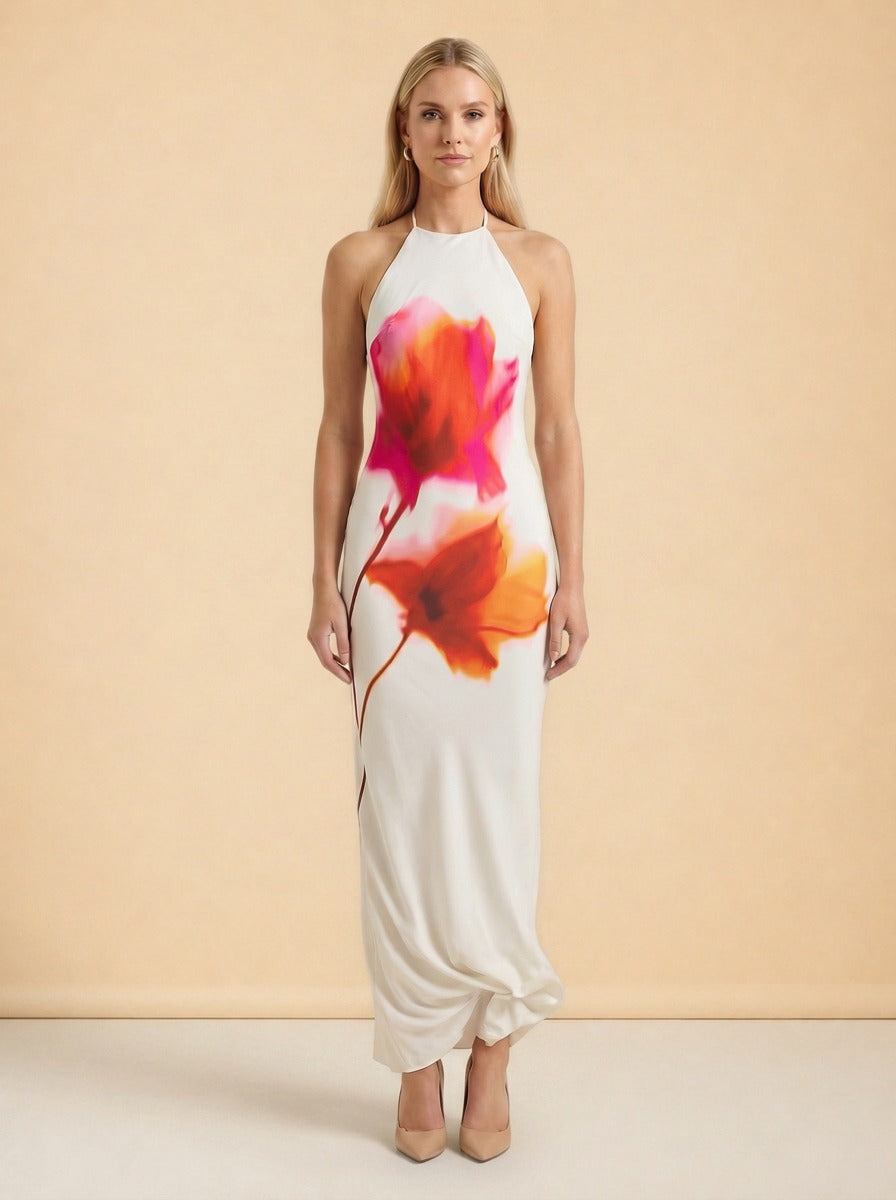 Valerie Gown by Lovers and Friends in White, orange floral