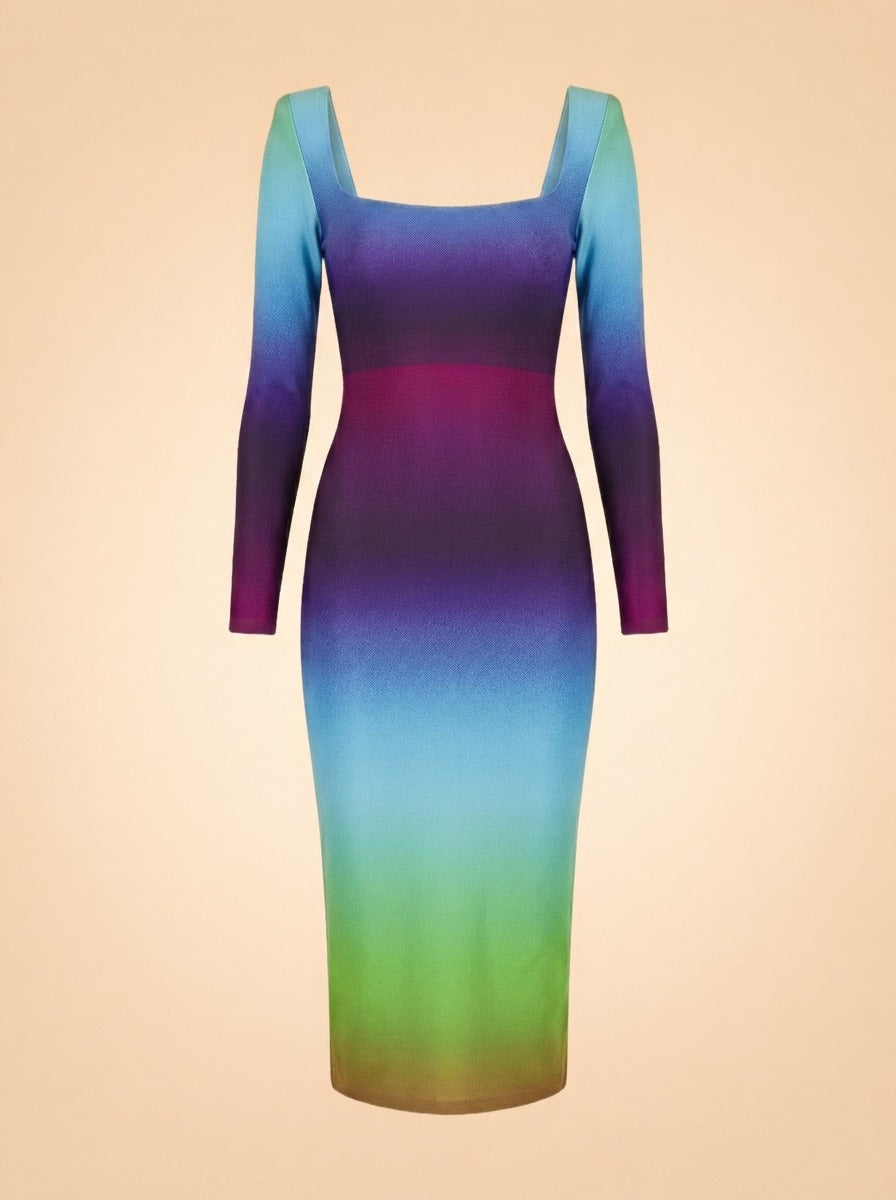 Ombré Midi Dress by Alex Perry in Ombré