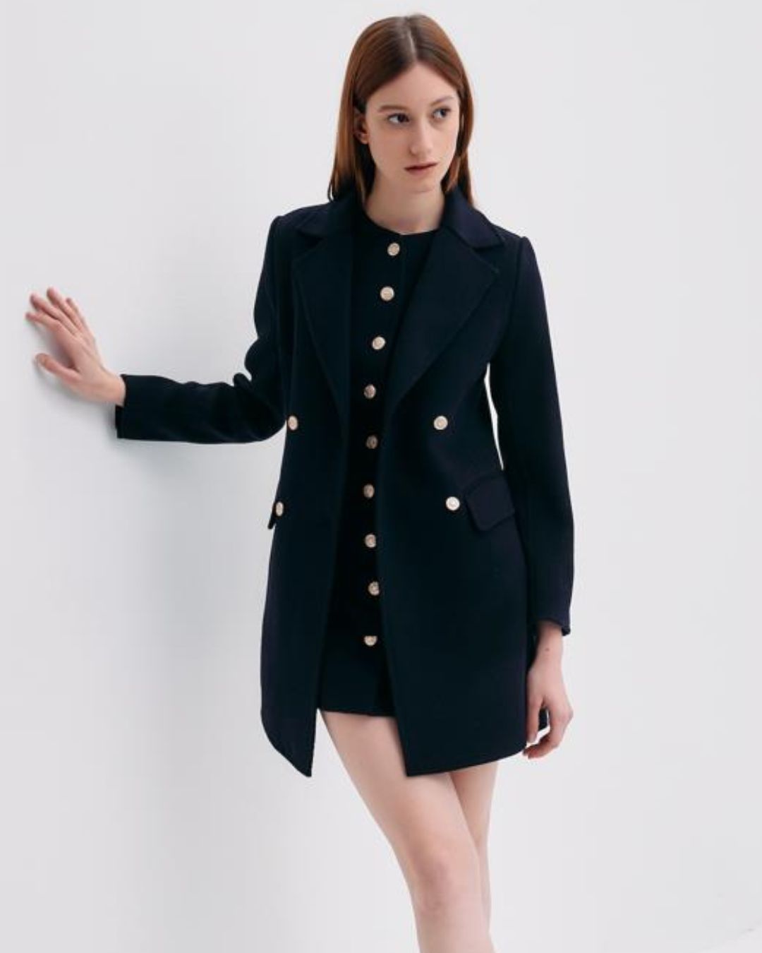 Tailored Golden Button Cashmere Blazer