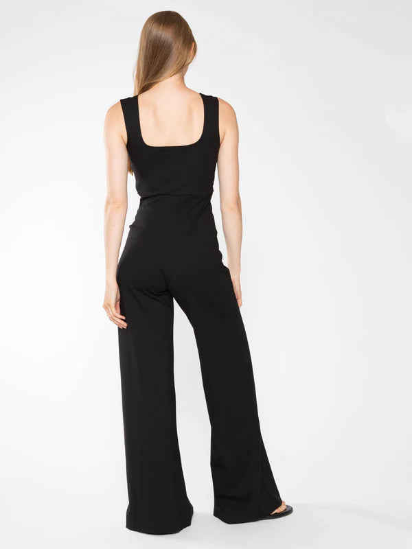 Ponte Knit Tank Wide Leg Jumpsuit