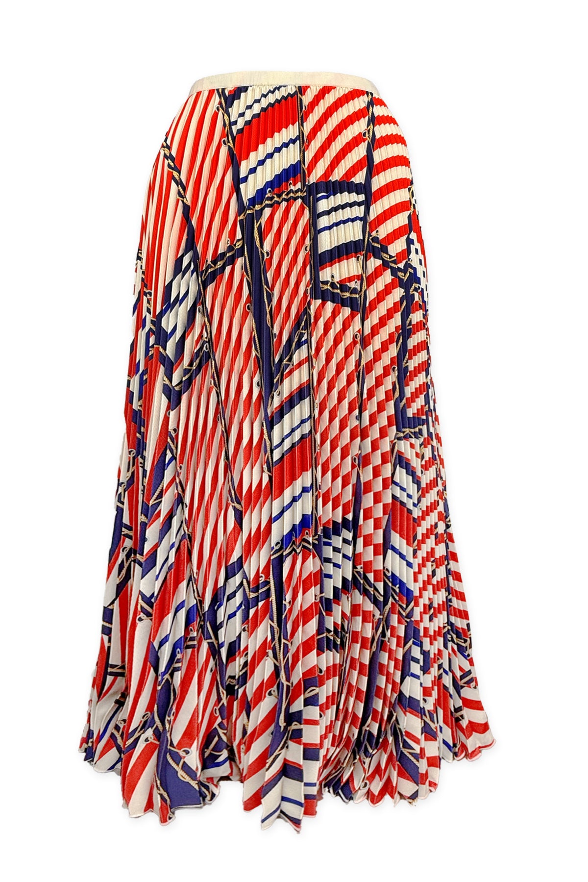 Riviera Lines Pleated Skirt