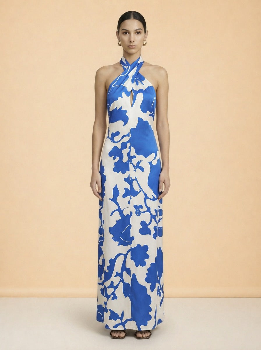 SIR the Label Esme Halter Silk Maxi Dress — The Curated Collection at The Maison Marie