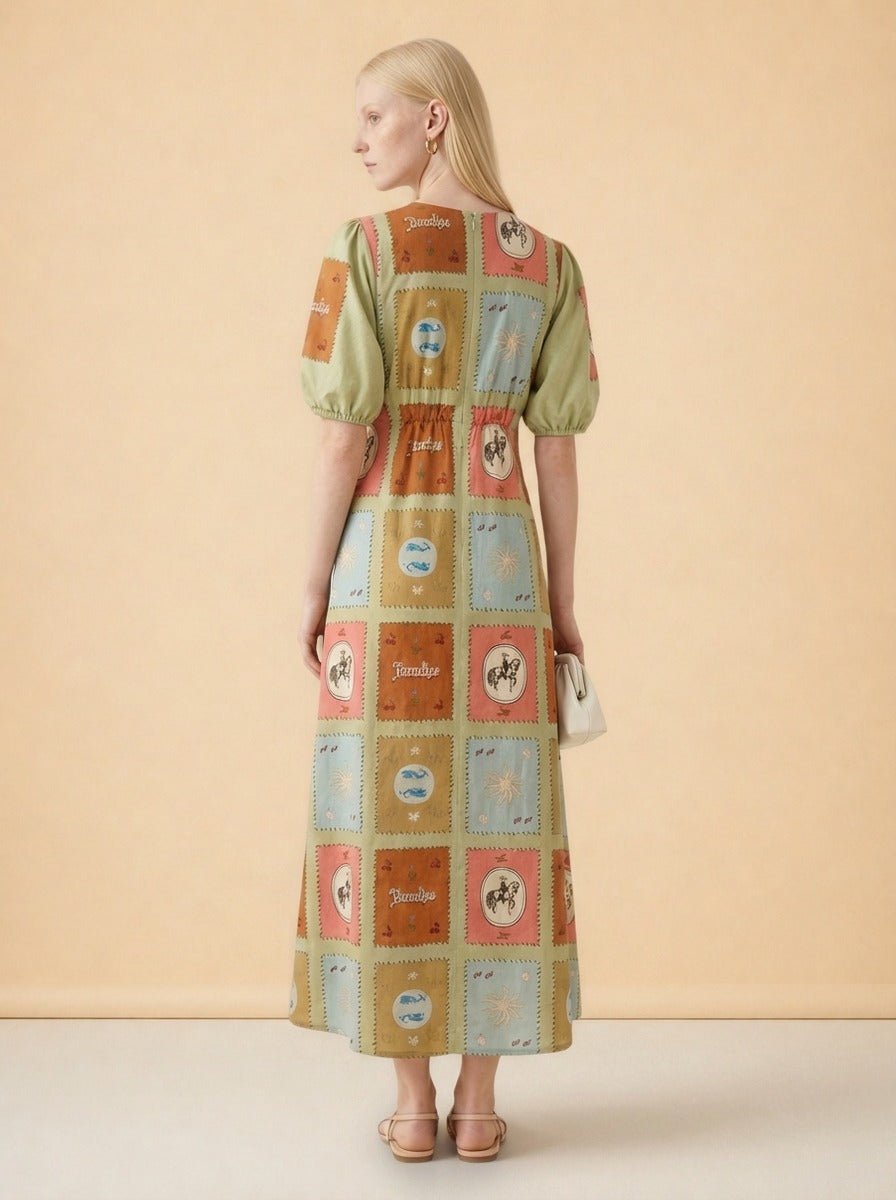 Titen Midi Dress by Palm Noosa in Multicolor