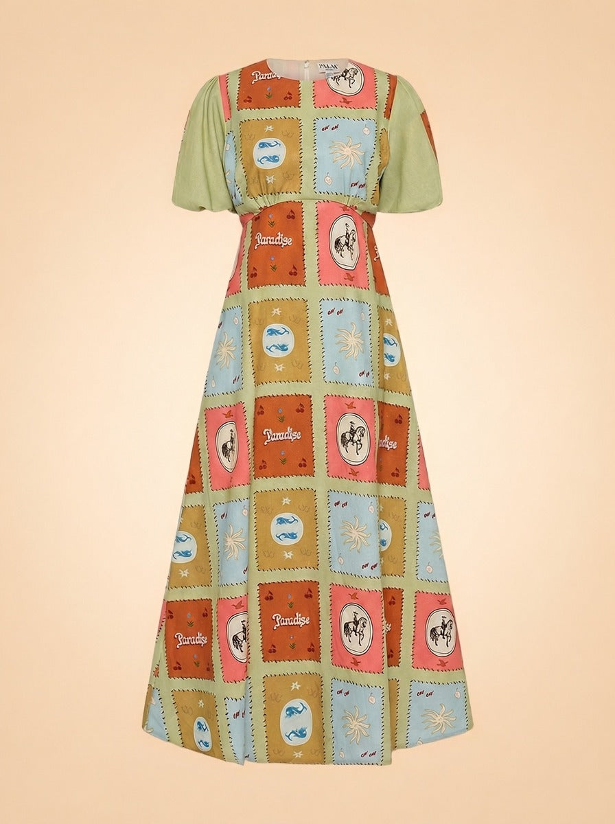 Titen Midi Dress by Palm Noosa in Multicolor