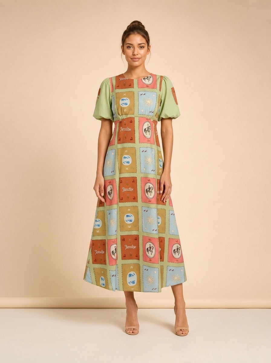 Titen Midi Dress by Palm Noosa in Multicolor