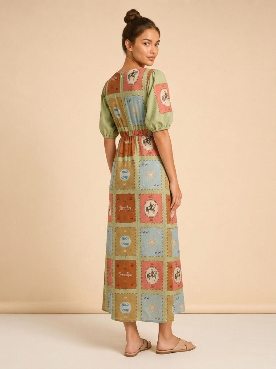 Titen Midi Dress by Palm Noosa in Multicolor