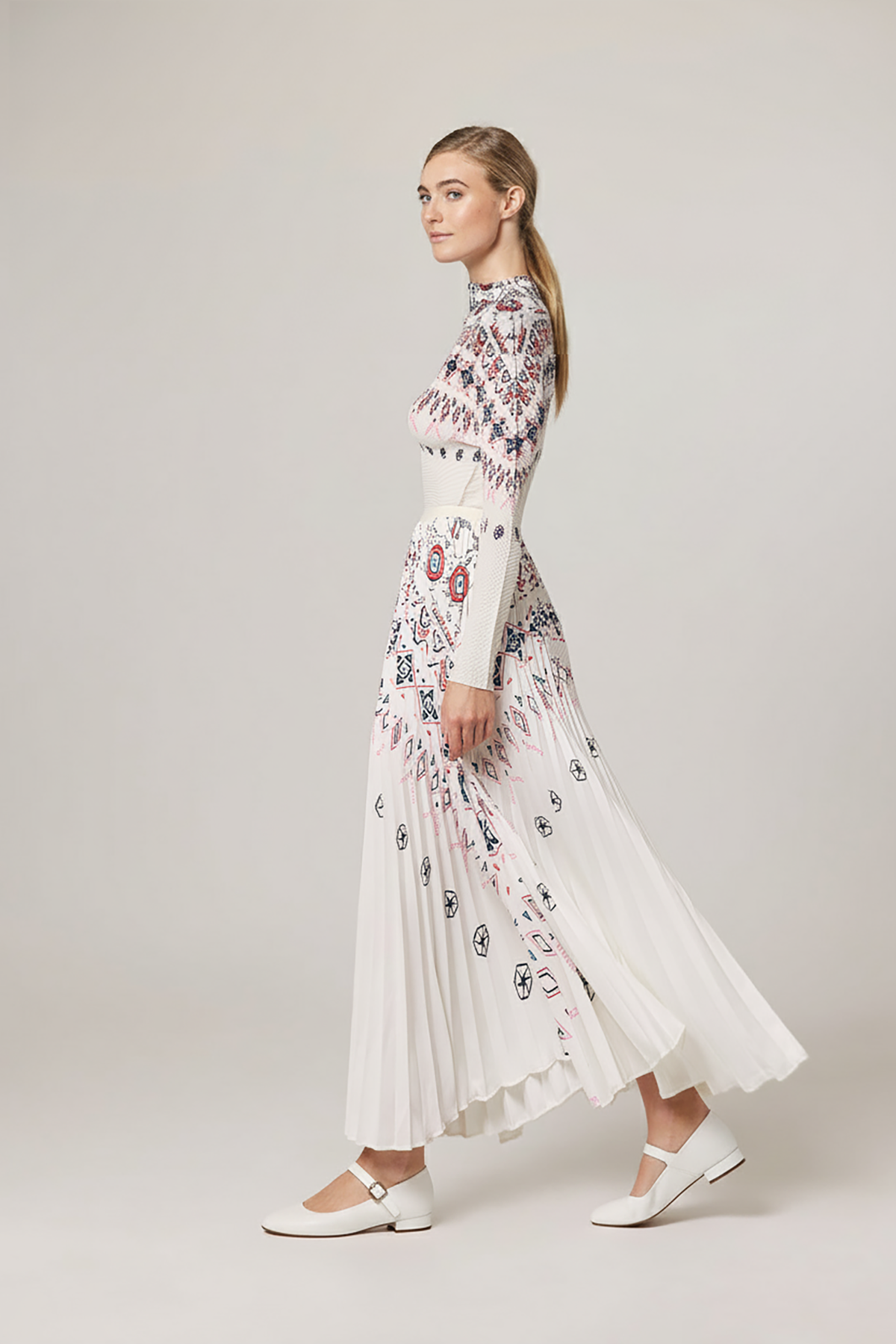 Noelle Fair-Isle 3D Honeycomb Texture Top