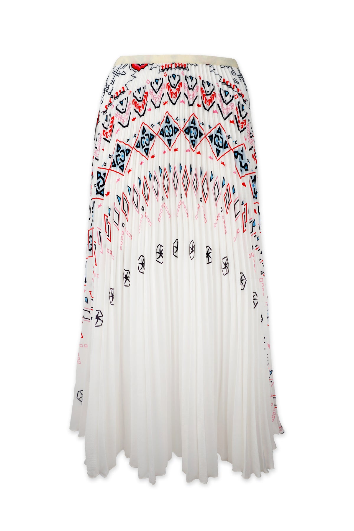 Noelle Fair-Isle Pleated Skirt
